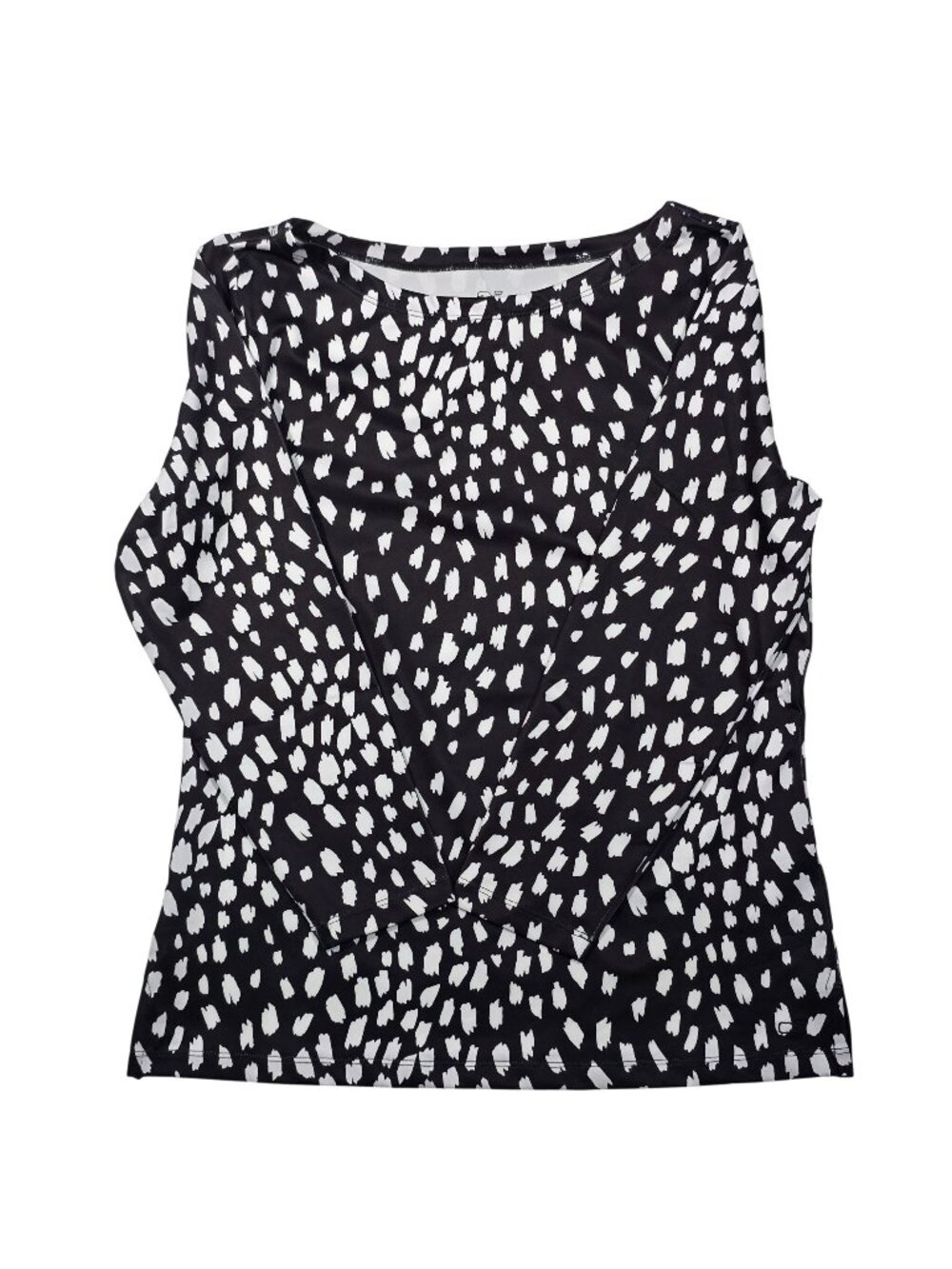 Vineyard Vines Women's Black White Print Long Sleeve Knit Top Size S NWT